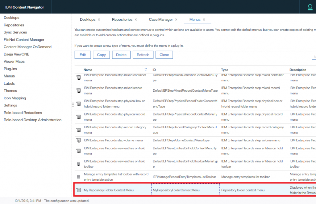 ibm-content-navigator-menus