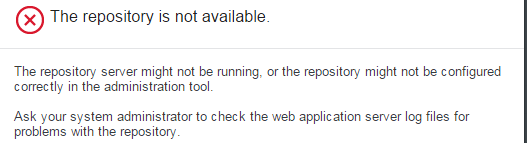 the repository is not available