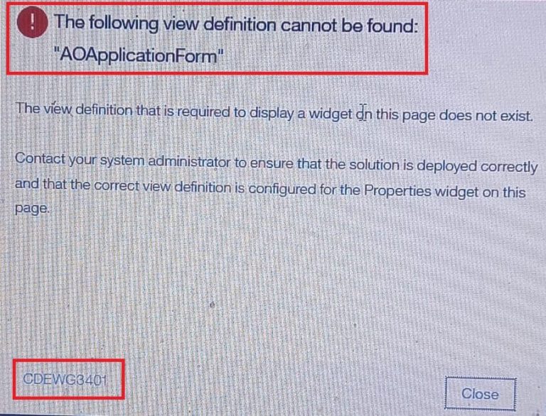 CDEWG3401 The Following View Definition Cannot Be Found IBM ICN